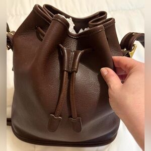 Vintage Coach Legacy Bucket Bag 9952 Mahogany Leather Drawstring Purse